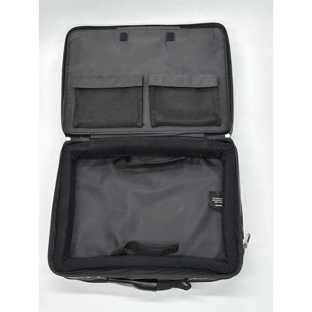 Samsonite‎ Black Faux Leather Laptop Briefcase Business Travel Bag Organizer